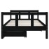 Estructura de cama infantil con cajones madera negro 90x190