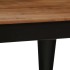 Mesa de comedor de madera de acacia maciza y acero 120x60x76