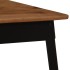 Mesa de comedor de madera de acacia maciza y acero 120x60x76