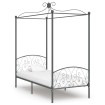 Estructura de cama con dosel metal gris 100x200 cm