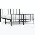 Estructura de cama cabecero y estribo metal negro 135x190