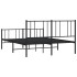 Estructura de cama cabecero y estribo metal negro 135x190