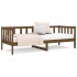 Sofá cama de madera maciza de pino marrón miel 80x200