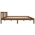 Estructura de cama madera maciza marrón miel 140x190