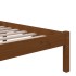 Estructura de cama madera maciza marrón miel 140x190