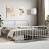 Estructura cama metal con cabecero y pie cama blanco 193x203