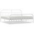 Estructura cama metal con cabecero y pie cama blanco 193x203