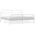 Estructura cama metal con cabecero y pie cama blanco 193x203