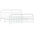 Estructura cama metal con cabecero y pie cama blanco 193x203