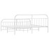 Estructura cama metal con cabecero y pie cama blanco 193x203