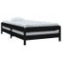 Cama apilable de madera pino maciza negro 100x200