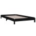 Cama apilable de madera pino maciza negro 100x200