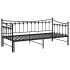 Estructura de sofá cama extraíble de metal negro 90x200