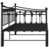 Estructura de sofá cama extraíble de metal negro 90x200