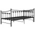 Estructura de sofá cama extraíble de metal negro 90x200