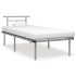 Estructura de cama de metal gris 90x200