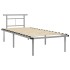 Estructura de cama de metal gris 90x200