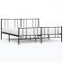 Estructura de cama cabecero y estribo metal negro