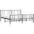 Estructura de cama cabecero y estribo metal negro