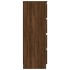 Aparador madera contrachapada roble marrón 60x35x98,5