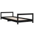 Estructura de cama para niños madera de pino negro 90x190