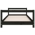 Estructura de cama para niños madera de pino negro 90x190