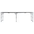 Mesa de camping plegable de aluminio gris 240x60