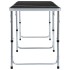 Mesa de camping plegable de aluminio gris 240x60