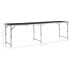 Mesa de camping plegable de aluminio gris 240x60