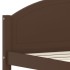 Estructura de cama madera maciza pino marrón oscuro 90x200