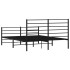 Estructura de cama cabecero y estribo metal negro 150x200