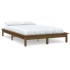 Estructura de cama madera maciza pino marrón miel 140x200