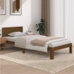 Estructura de cama madera maciza pino marrón miel 90x200 cm