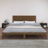 Cabecero de cama madera maciza pino marrón miel 204x3x60