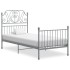 Estructura de cama de metal gris 90x200