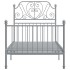 Estructura de cama de metal gris 90x200