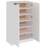 Mueble zapatero de madera contrachapada blanco 59x35x100