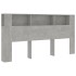 Mueble cabecero gris hormigón 200x18,5x104,5