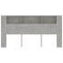 Mueble cabecero gris hormigón 200x18,5x104,5