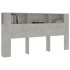 Mueble cabecero gris hormigón 200x18,5x104,5