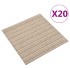 Baldosas de suelo de moqueta 20 uds 5 m² 50x50 cm beige