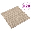 Baldosas de suelo de moqueta 20 uds 5 m² 50x50 cm beige rayado