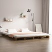 Cama de palets madera maciza de pino marrón miel 120x190 cm