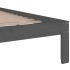 Estructura de cama madera maciza gris King Size 150x200