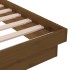 Estructura de cama doble madera maciza marrón miel 120x190