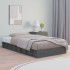 Estructura de cama doble madera maciza gris 135x190