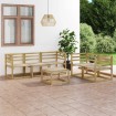 Set de muebles de jardín 6 pzas madera de pino impregnada verde