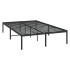 Estructura de cama de metal negro 120x200