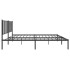 Estructura de cama con cabecero metal negro 160x200