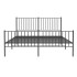 Estructura de cama cabecero y estribo metal negro 150x200